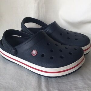 Patriotic Crocs Size 8